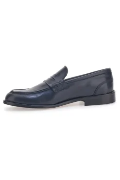 Uomo PITTARELLO Mocassini Blu in Vera Pelle 77109