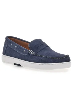 Uomo MAX DILLAN Mocassini Blu In Vera Pelle Scamosciata 0