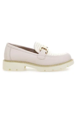 LE HAVRE PARIS Mocassini burro in tessuto intrecciato con morsetto KMD25S1K