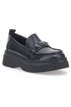 SARA LOPEZ Mocassini Con Platform 32203 Neri Hot