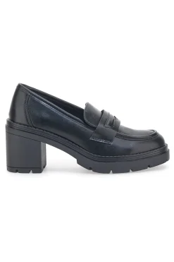 MIO TEMPO Mocassini Con Tacco 9 Neri SCHWARZ Discount