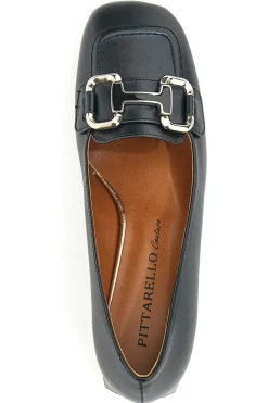 PITTARELLO COUTURE Mocassini con tacco 144 Neri SCHWARZ Discount