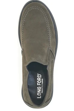 Uomo LONGFORD Mocassini Grigi In Vera Pelle Made In Italy 3