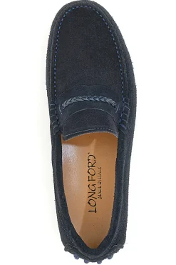 Uomo LONGFORD Mocassini in Vera Pelle 205 Blu