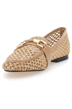 LE HAVRE PARIS Mocassini con morsetto dorato LLY26 KHAKI New