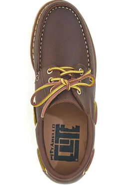 PITTARELLO ELITE Mocassini marroni in vera pelle con suola carrarmato Pittarello EL. 61 Online