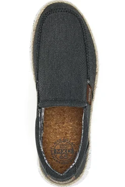 Uomo MAX DILLAN Mocassini Neri con Rafia Decorativa DAVID TWILL
