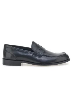 Uomo PITTARELLO Mocassini Neri In Vera Pelle Made In Italy 77109