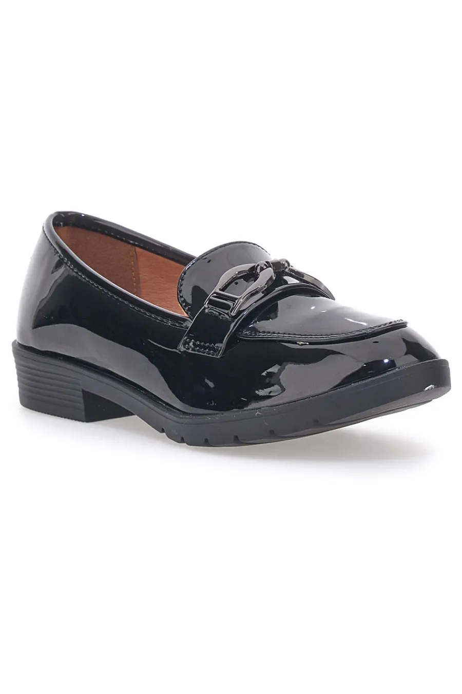 MIO TEMPO Mocassini Neri in Vernice 7 SCHWARZ Discount