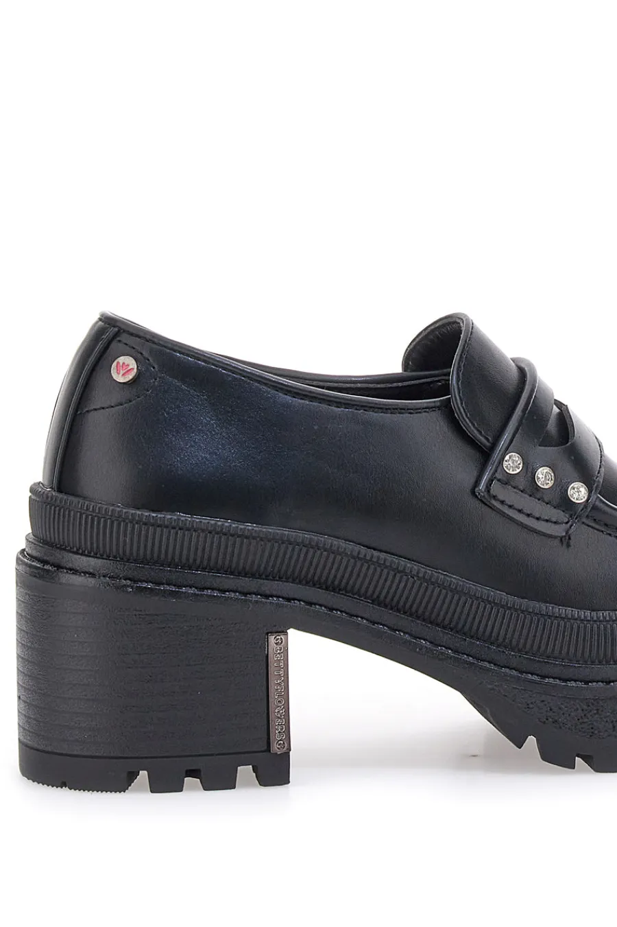 BETTYFLOWERS Mocassini Neri Platform con Brillantini 01 SCHWARZ Online