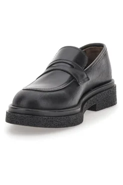 PITTARELLO CLASS Mocassini Neri Vera Pelle Made In Italy 2004 NERO Hot