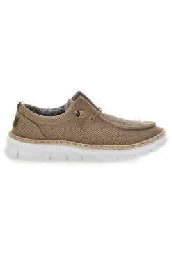 Uomo MAX DILLAN Mocassini taupe in tessuto con lacci WALLY BIG CVS