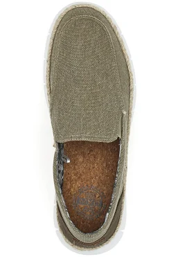 Uomo MAX DILLAN Mocassini taupe in tessuto con tallone a contrasto MXM518A66