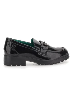 ECO BIO Mocassini Vegan Neri Lucidi con Morsetto J52323M6 SCHWARZ Discount