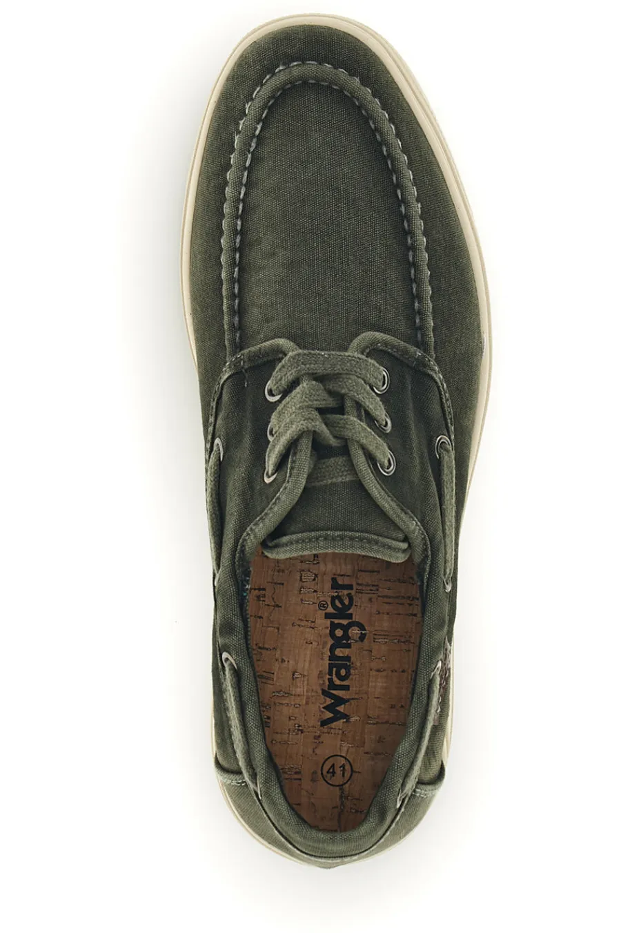 Uomo WRANGLER Mocassini verde in tessuto 20261037C