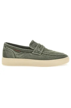 Uomo WRANGLER Mocassini Verdi con tomaia in tela 20251034