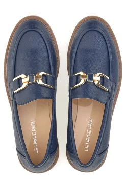 LE HAVRE PARIS Mocassino Blu con Catenella Oro 1134
