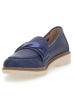 LE HAVRE PARIS Mocassino Blu Traforato 526819 NAVY Clearance