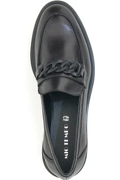 MIO TEMPO Mocassino Vera Pelle Nero 2431 Discount