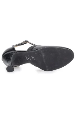 MON DIEU 111 e Tanzschuhe mit Riemchen und Ledersohle SCHWARZ Hot