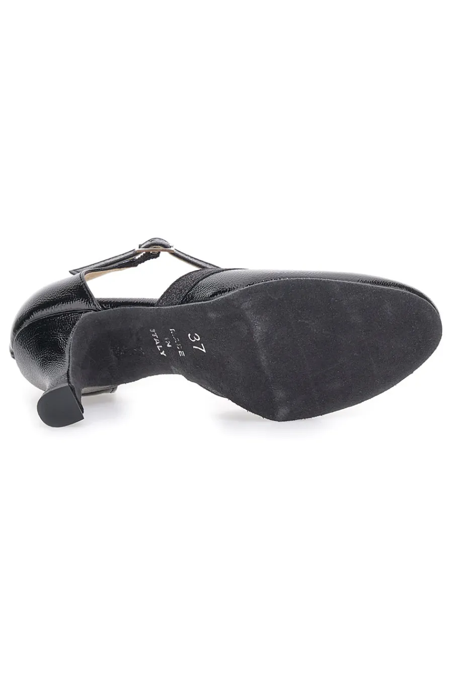 MON DIEU 111 e Tanzschuhe mit Riemchen und Ledersohle SCHWARZ Hot