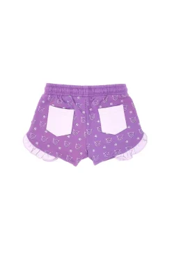 PITT KIDS Pantaloncini Viola In Cotone PT-K-SH-7027