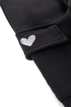 PITT KIDS Pantaloni in tuta neri con pois 00