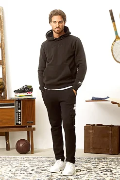 Uomo JOMA Pantaoni neri cargo in cotone con ogo Urban treetong Pant