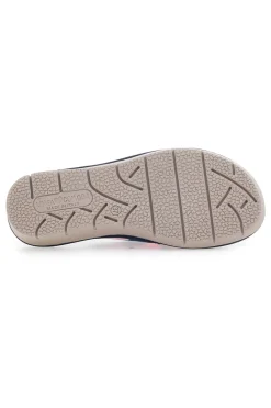 Donna LINEA COMODA Pantofole Blu con Punta Aperta 7227
