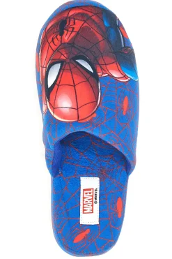 Uomo SPIDERMAN Pantofole blu con stampa e suola antiscivolo R1310624T
