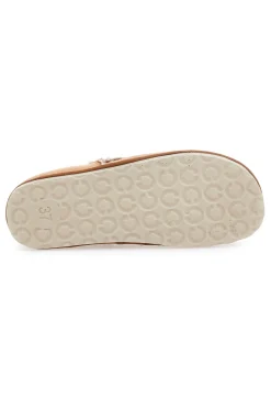 Donna INBLU Pantofole Camel con plantare estraibile e pelliccia CS
