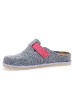 Donna INBLU Pantofole Grigie con fibbia e sottopiede estraibile cs
