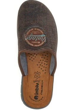 Uomo INBLU Pantofole Marroni 48 BG