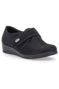 Donna FLY FLOT Pantofole nere chiuse con velcro 865