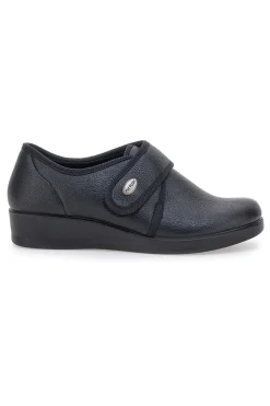 Donna FLY FLOT Pantofole nere chiuse con velcro 862