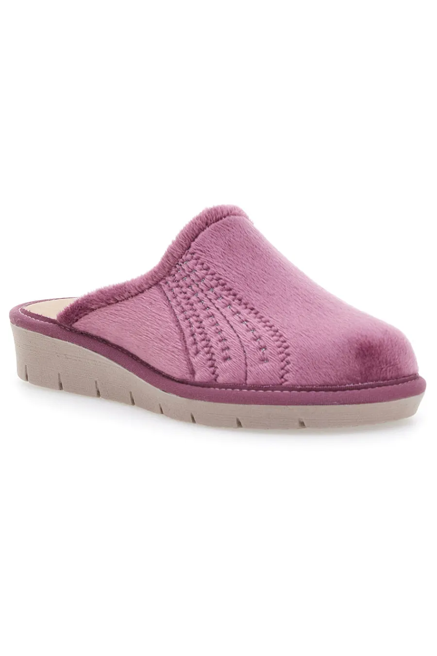 Donna BEEGO Pantofole rosa con ricamo 7760