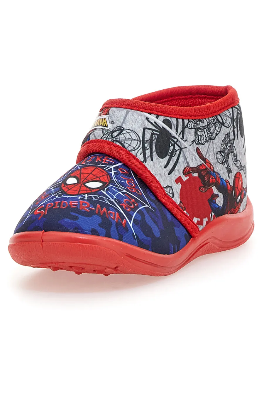 SPIDERMAN Pantofole rosse e blu con stampa e chiusura a strappo R1310311T01
