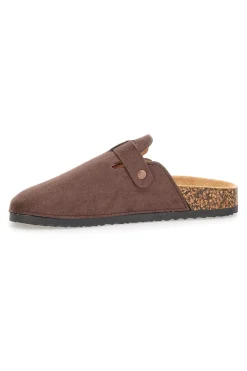 Donna ALTEMBERG Pantofole sabot marroni con fibbia 1105