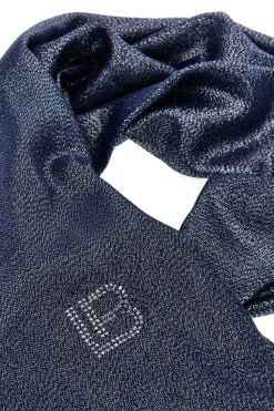 LAURA BIAGIOTTI Pashmina blu con frange 99s298-71