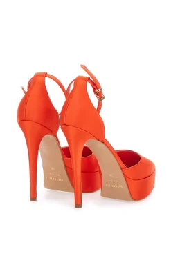 PITTARELLO ELITE 611 Coral Satin Plateau Dekolleté New