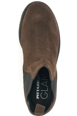 PITTARELLO GLAM brauner Chelsea-Stiefel aus Wildleder 864150 DUNKELBRAUN Hot