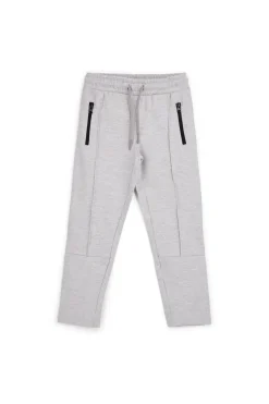 PITT KIDS Pitt Kinder Hose grau mit Kordelzug und Reißverschluss Pt-b-p-905