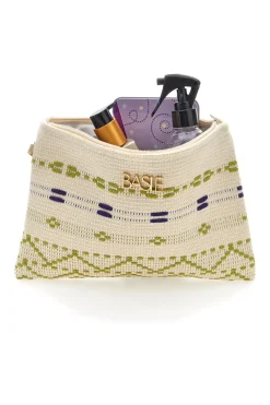 Donna BASILE Pochette mare in tessuto intrecciato con zip 24603
