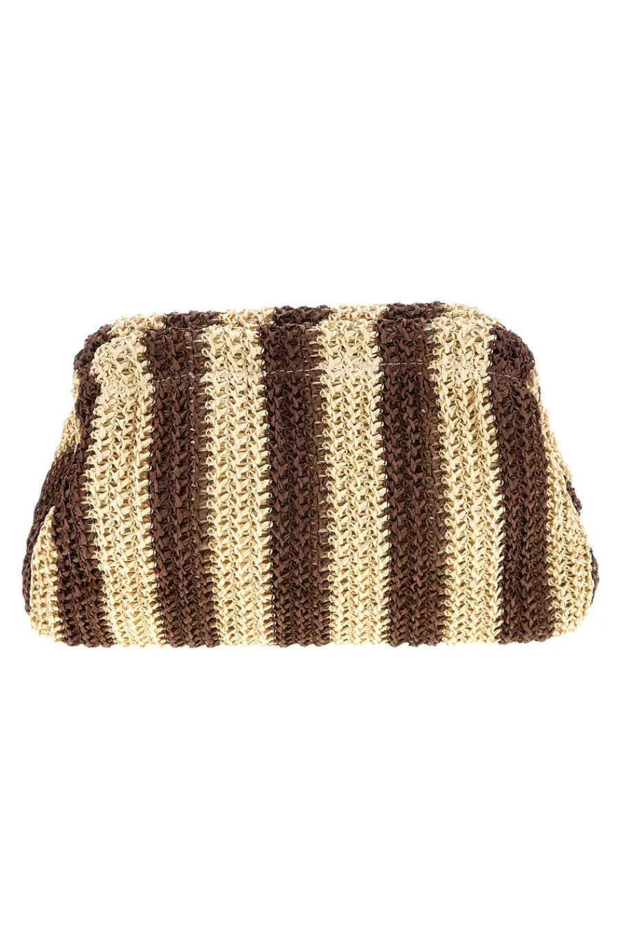 Donna BASILE Pochette mare beige intrecciata a righe CLASS BA27411