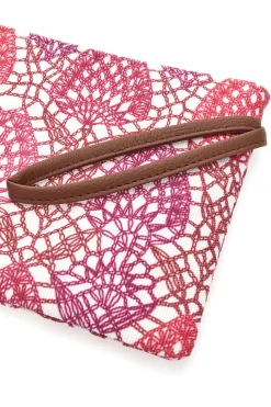 Donna BASILE Pochette mare fantasia in tessuto ricamato 22153