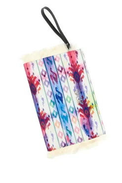 Donna BASILE Pochette mare multicolor con frange in tessuto leggero BA26433