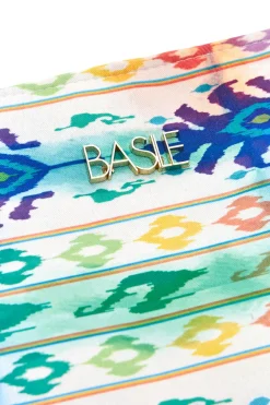 Donna BASILE Pochette mare multicolor con frange in tessuto leggero BA26433