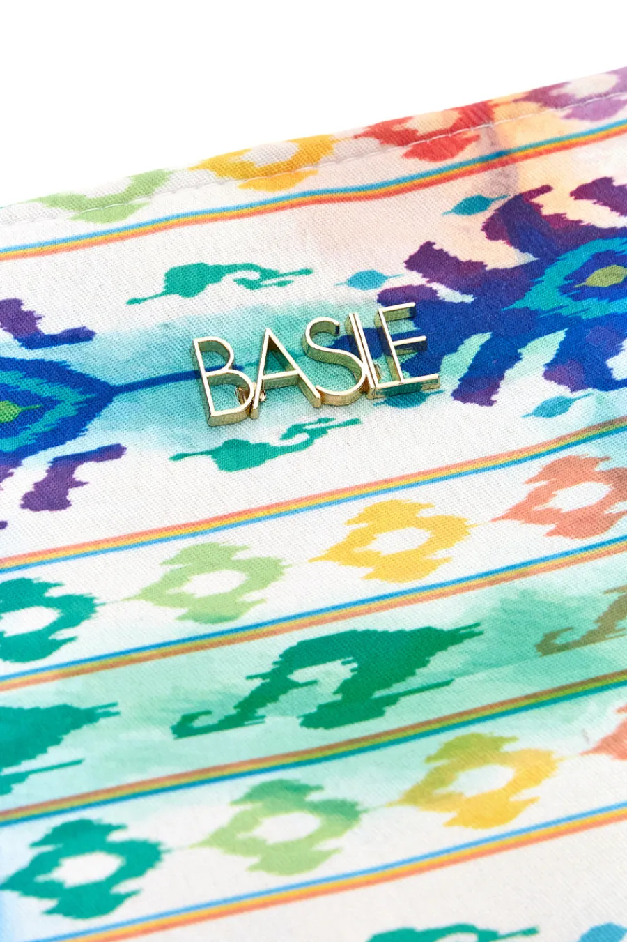 Donna BASILE Pochette mare multicolor con frange in tessuto leggero BA26433