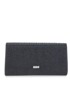 Donna COVERI Pochette Nera Effetto Brillantinato con Calamita e Tracolla Rimovibile COLLECTION 0149-F