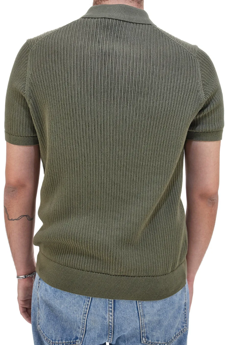 Uomo U.S. GRAND POLO Poo verde in agia a costine US51228